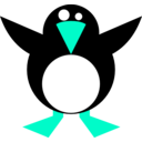 download Simple Penguin clipart image with 135 hue color
