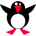 download Simple Penguin clipart image with 315 hue color