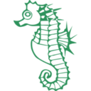 download Seahorse clipart image with 270 hue color