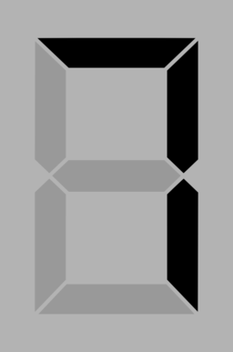 Seven Segment Display Gray 7