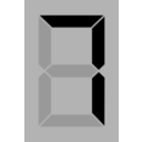 Seven Segment Display Gray 7