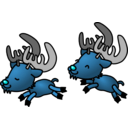 download Caribou clipart image with 180 hue color