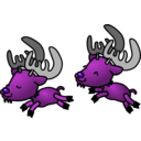 download Caribou clipart image with 270 hue color