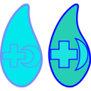 download Donors Badge clipart image with 180 hue color