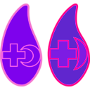 download Donors Badge clipart image with 270 hue color
