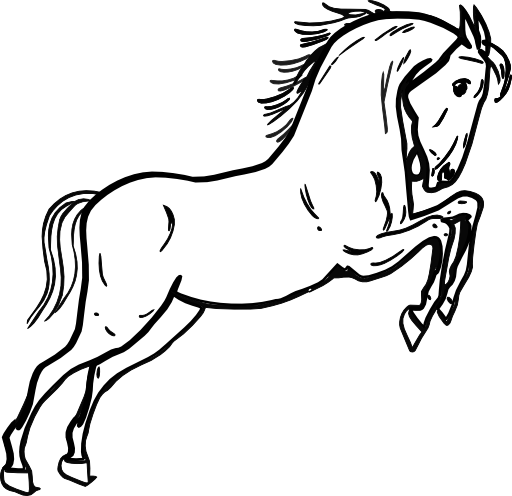 Jumping Horse Outline