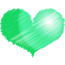 download Red Heart clipart image with 180 hue color