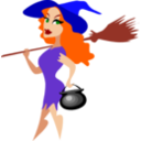 download Witch clipart image with 0 hue color