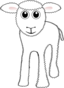 Funny White Lamb Cartoon