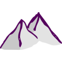 download Rpg Map Symbols Mountains clipart image with 270 hue color