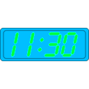 download Digital Clock clipart image with 135 hue color