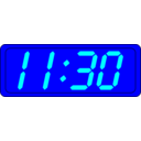 download Digital Clock clipart image with 180 hue color