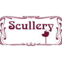 download Scullery Door Sign clipart image with 135 hue color