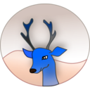 download Reindeer clipart image with 180 hue color