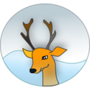 download Reindeer clipart image with 0 hue color