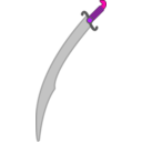download Soft Colored Long Scimitar clipart image with 270 hue color