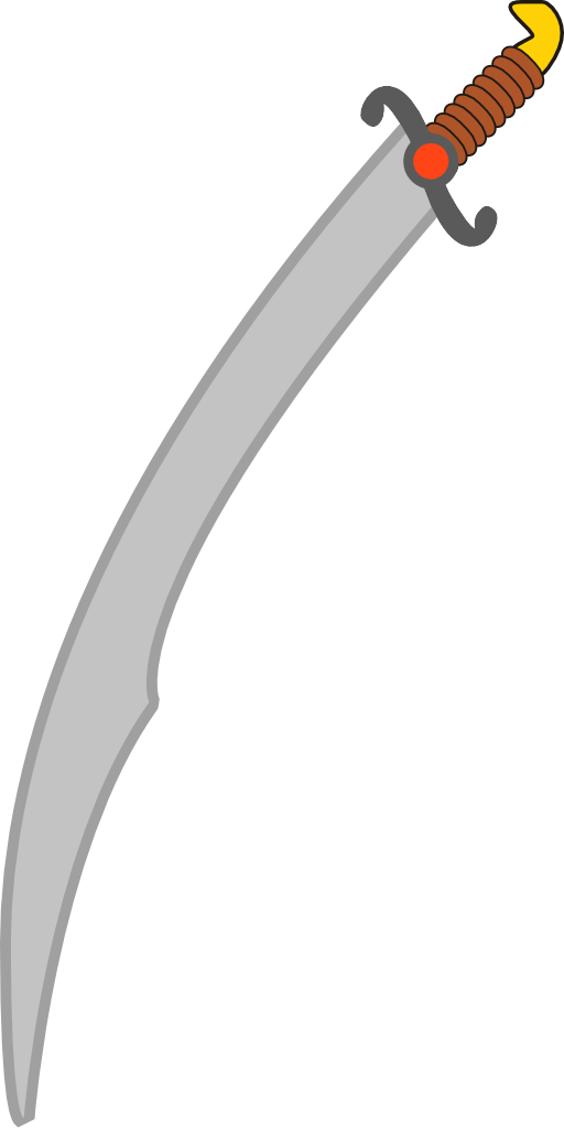 Soft Colored Long Scimitar
