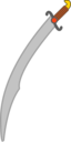 Soft Colored Long Scimitar