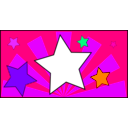 download The Star clipart image with 270 hue color