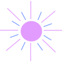 download Sun clipart image with 225 hue color