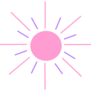 download Sun clipart image with 270 hue color