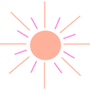 download Sun clipart image with 315 hue color