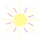 download Sun clipart image with 0 hue color