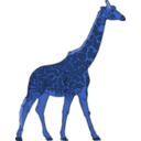 download Giraffe clipart image with 180 hue color