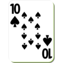 download White Deck 10 Of Spades clipart image with 45 hue color
