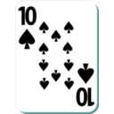 download White Deck 10 Of Spades clipart image with 135 hue color