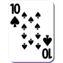 download White Deck 10 Of Spades clipart image with 225 hue color