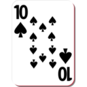 download White Deck 10 Of Spades clipart image with 315 hue color
