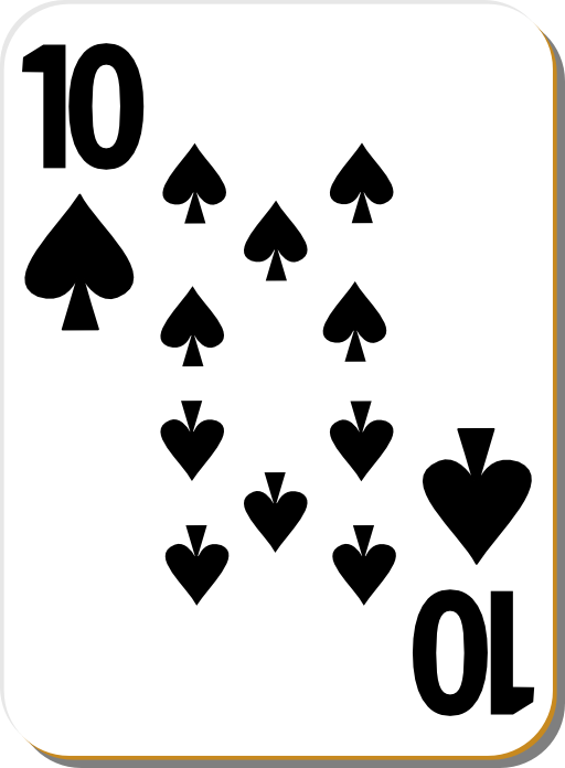 White Deck 10 Of Spades