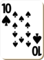 White Deck 10 Of Spades