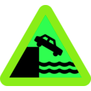download Dont Drive Over A Cliff Into The Ocean clipart image with 90 hue color