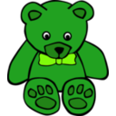 download Simple Teddy Bear With Bowtie clipart image with 90 hue color