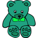 download Simple Teddy Bear With Bowtie clipart image with 135 hue color