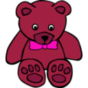 download Simple Teddy Bear With Bowtie clipart image with 315 hue color
