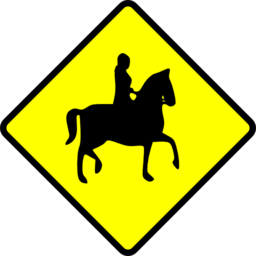 Caution Horse Rider