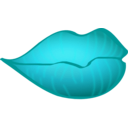 download Red Lips clipart image with 180 hue color