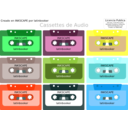 download Cassettes De Audio clipart image with 180 hue color