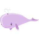 download Cartoon Whale clipart image with 90 hue color