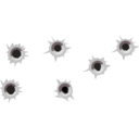 download Set Of Bullet Holes clipart image with 135 hue color