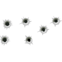 download Set Of Bullet Holes clipart image with 225 hue color