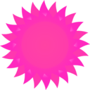 download Sun clipart image with 270 hue color