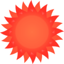 download Sun clipart image with 315 hue color