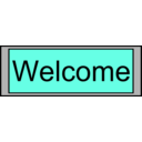 download Digital Display With Welcome Text clipart image with 90 hue color