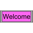 download Digital Display With Welcome Text clipart image with 225 hue color