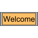download Digital Display With Welcome Text clipart image with 315 hue color