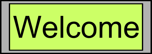 Digital Display With Welcome Text